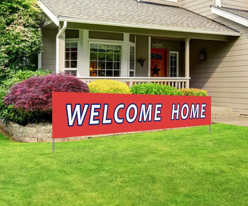 Silvima Large Welcome Home Banner | Back Home Welcome Sign | Extra Large Homecoming Party Decorations - Image 1